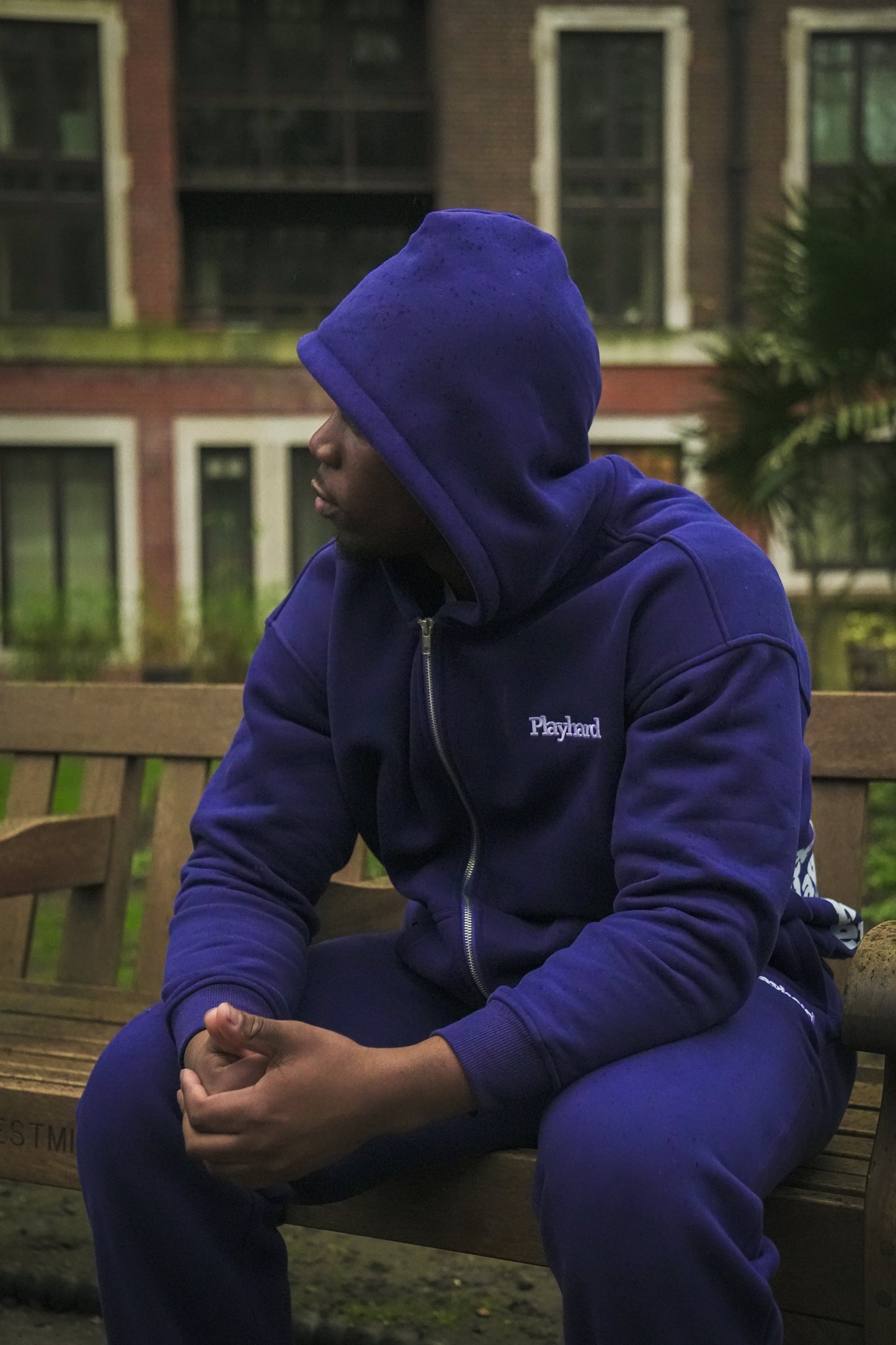Playhard Zipped Hoodie - Midnight Blue