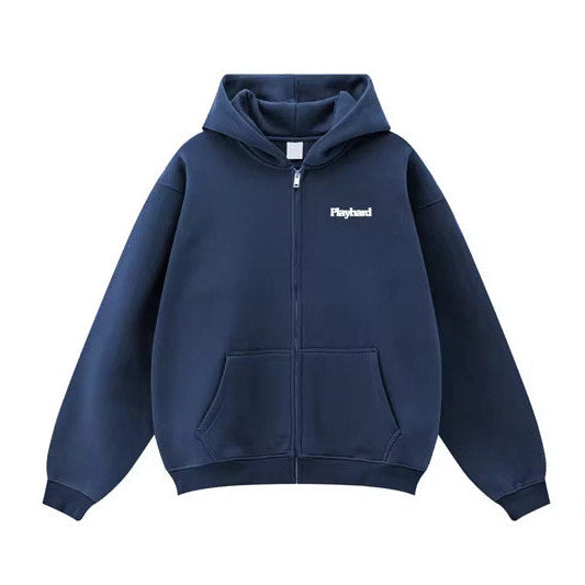 Playhard Zipped Hoodie - Midnight Blue